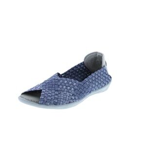 Bernie Mev Women's Dream Slip-On Flats Shoes Open Toe Cloud Shimmer EUR 37 US 6